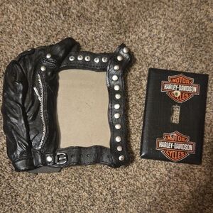 Picture Frame And Harley Davidson Light Switch Panel